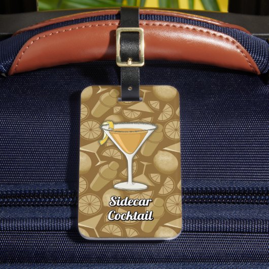 Sidecar cocktail bagagelabel (Voorkant Insitu 2)
