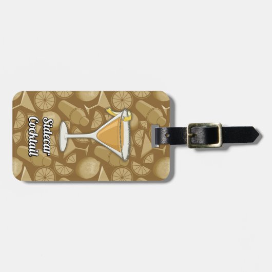 Sidecar cocktail bagagelabel (Voorkant horizontaal)