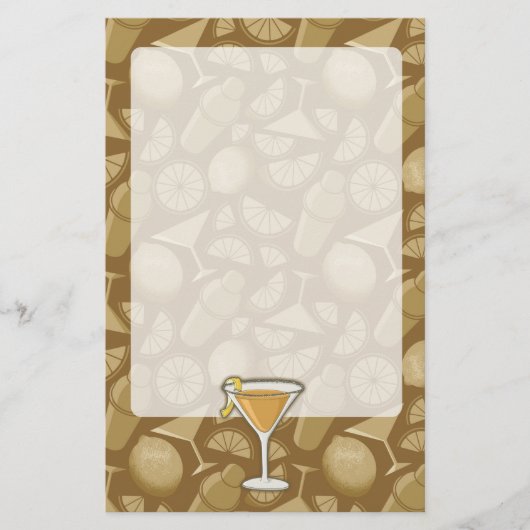Sidecar cocktail briefpapier (Voorkant)
