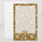 Sidecar cocktail briefpapier (Voorkant / Achterkant)