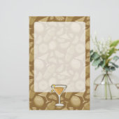 Sidecar cocktail briefpapier (Staand voorkant)