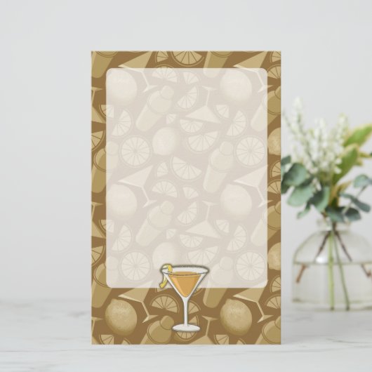 Sidecar cocktail briefpapier (Staand voorkant)