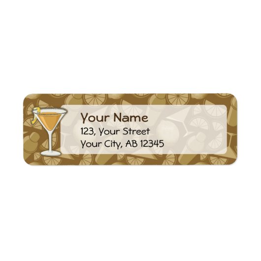 Sidecar cocktail etiket (Voorkant)