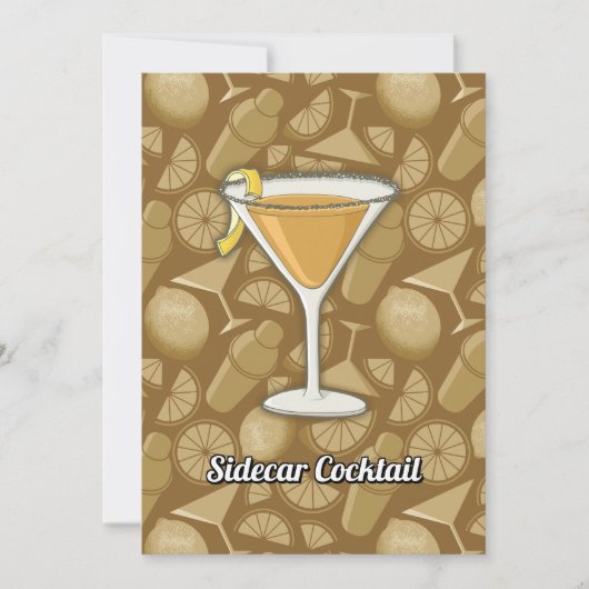 Sidecar cocktail kaart (Voorkant)