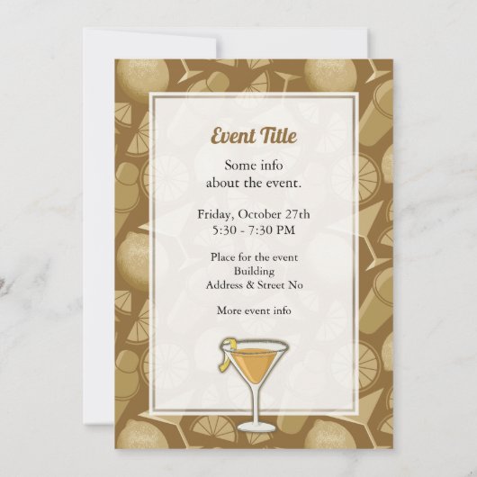 Sidecar cocktail kaart (Achterkant)