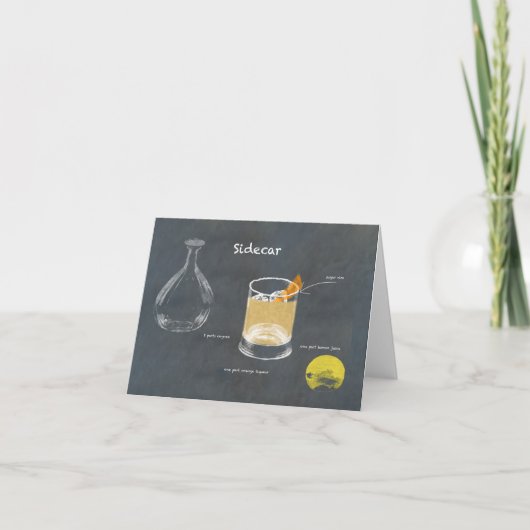 Sidecar Cocktail Kaart (Voorkant)