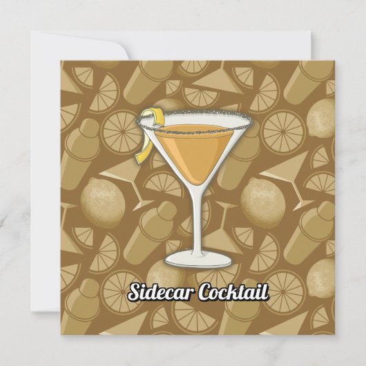 Sidecar cocktail kaart (Voorkant)