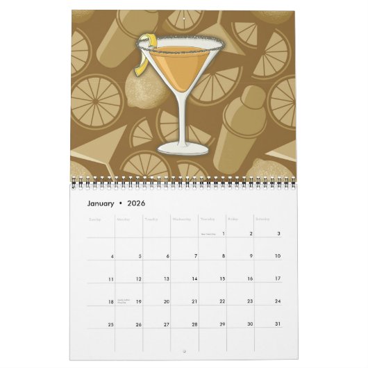 Sidecar cocktail kalender (Jan 2026)
