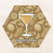Sidecar Cocktail Kartonnen Onderzetters (Voorkant)