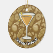 Sidecar cocktail keramisch ornament (Links)