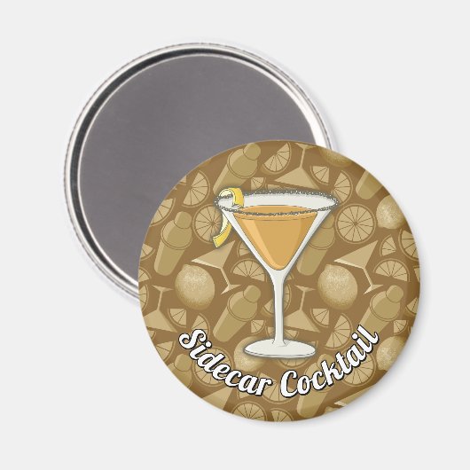 Sidecar Cocktail Magneet (Voorkant / Achterkant)
