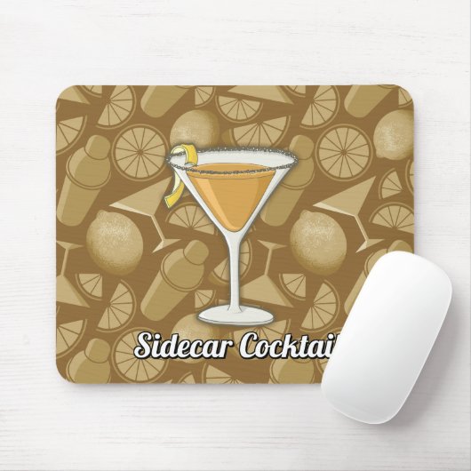 Sidecar cocktail muismat (Met muis)