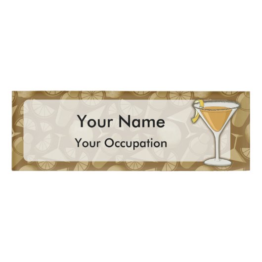 Sidecar cocktail naam tag (Voorkant)