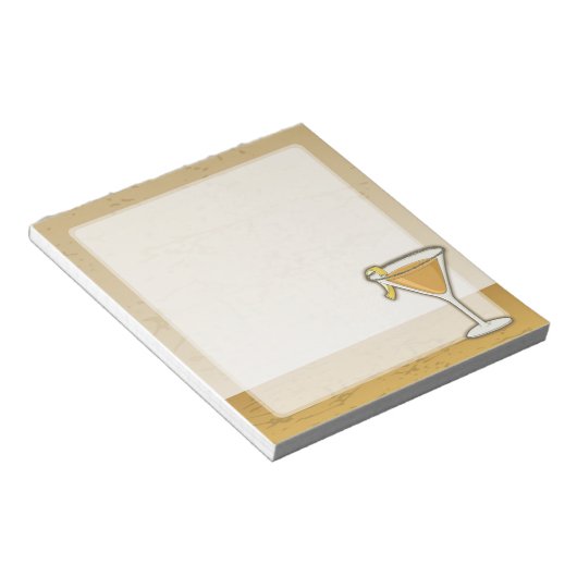 Sidecar cocktail notitieblok (Schuin)