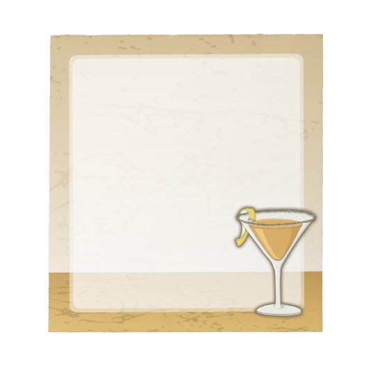 Sidecar cocktail notitieblok (Voorkant)