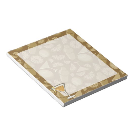 Sidecar cocktail notitieblok (Schuin)