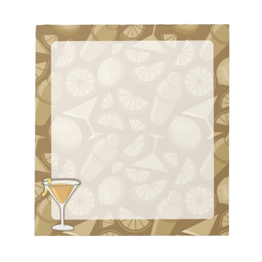 Sidecar cocktail notitieblok (Voorkant)