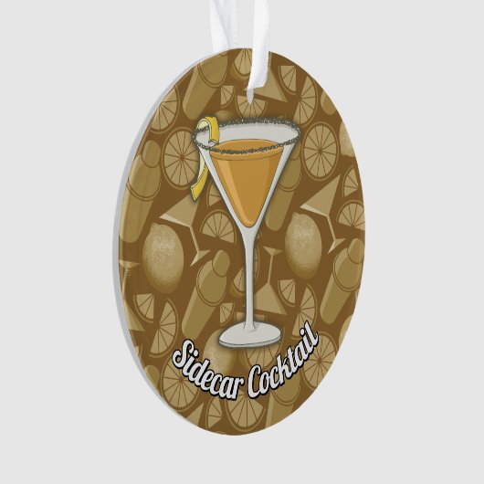 Sidecar cocktail ornament (voorkant)
