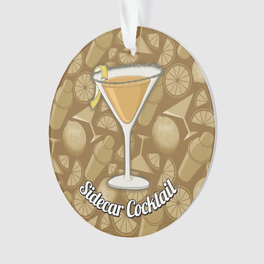 Sidecar cocktail ornament (voorkant)