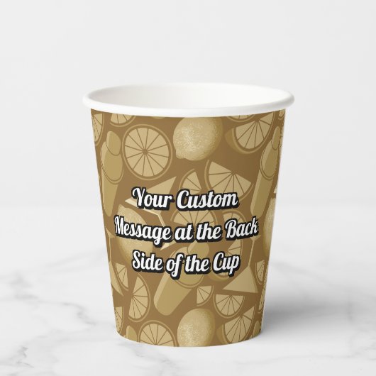 Sidecar Cocktail Paper Cups Papieren Bekers (Achterkant)