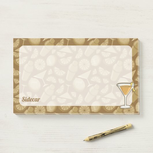 Sidecar Cocktail Post-it® Notes (Op bureau)