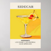 Sidecar cocktail poster (Voorkant)
