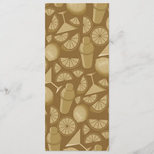 Sidecar Cocktail Recept Uitnodiging (Achterkant)