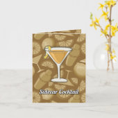 Sidecar Cocktail Recipe Kaart (Gele Bloem)