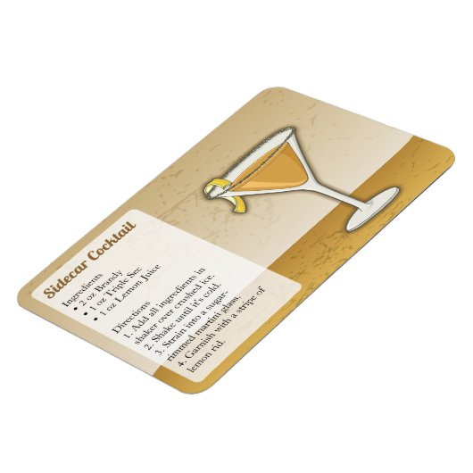 Sidecar Cocktail Recipe Magneet (Linkerzijde)
