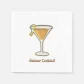 Sidecar cocktail servet (Voorkant)