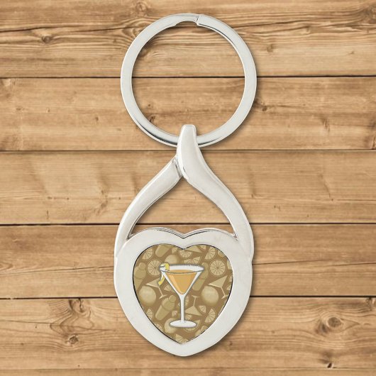 Sidecar cocktail sleutelhanger