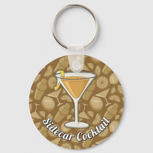 Sidecar Cocktail Sleutelhanger (Voorkant)