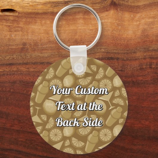 Sidecar Cocktail Sleutelhanger (Achterkant)