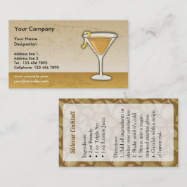 Sidecar cocktail visitekaartje