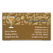 Sidecar cocktail visitekaartje magneet (Voorkant)