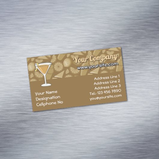 Sidecar cocktail visitekaartje magneet (Voorbeeld)