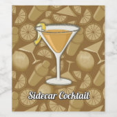 Sidecar cocktail wijn etiket (Enkel label)