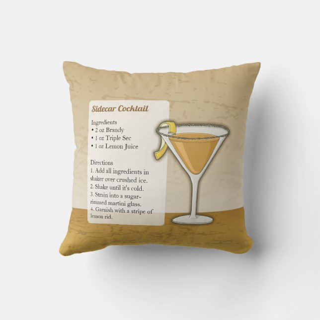 Sidecar Cocktailrecept Kussen (Achterkant)