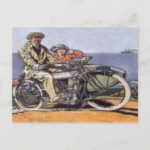  Sidecar Mortorcycle Briefkaart
