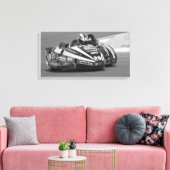 Sidecar outfit op racebaan canvas afdruk (Insitu (Woonkamer))