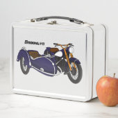 Sidecar paarse motorrijwielillustratie (In situ)