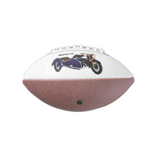 Sidecar paarse motorrijwielillustratie american football