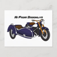 Sidecar paarse motorrijwielillustratie