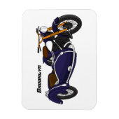 Sidecar paarse motorrijwielillustratie magneet (Verticaal)