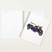 Sidecar paarse motorrijwielillustratie planner (Display)