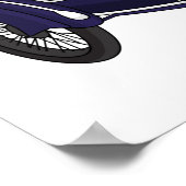 Sidecar paarse motorrijwielillustratie poster (Hoek)