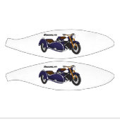 Sidecar purple motorcycle illustration basketbal (Panelen)