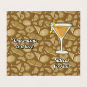 Sidecar Recipe Visitekaartje (Buitenkant ongevouwen)