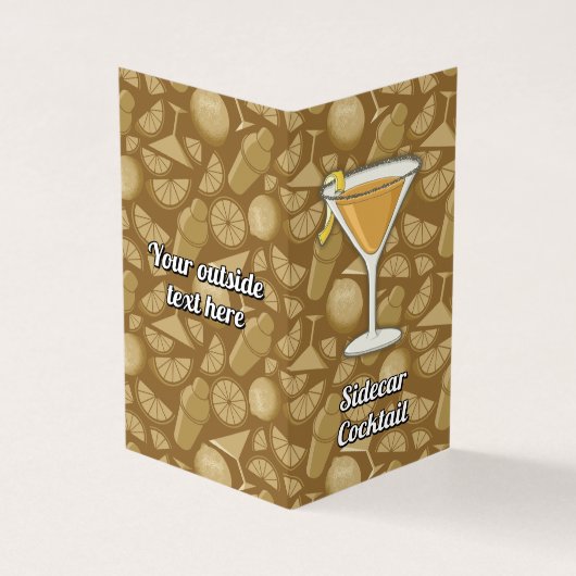 Sidecar Recipe Visitekaartje (Buitenkant)