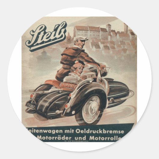 Sidecar Ronde Sticker (Voorkant)